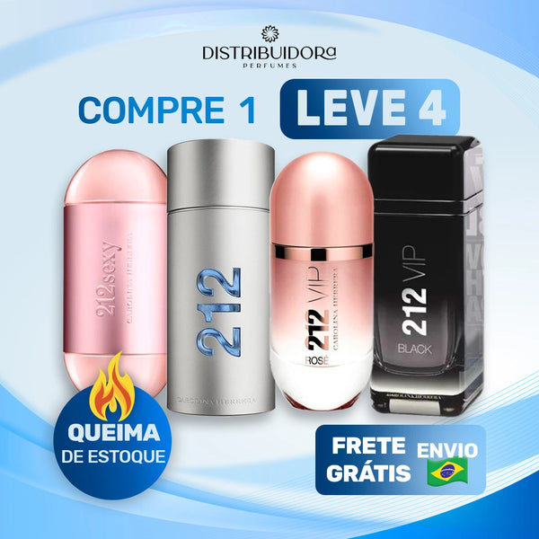 212 CASAL - (100ml) - 212 VIP Rosé | 212 VIP Sexy | 212 VIP Black | 212 VIP Men (7 Anos Distribuidora)