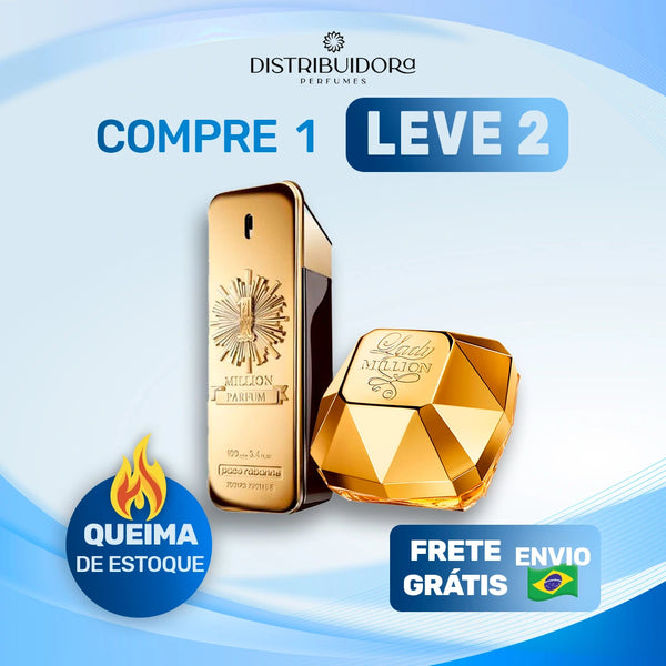 2 Perfumes Femininos (100ml) - 1 Million | Lady Million | (7 Anos Distribuidora)